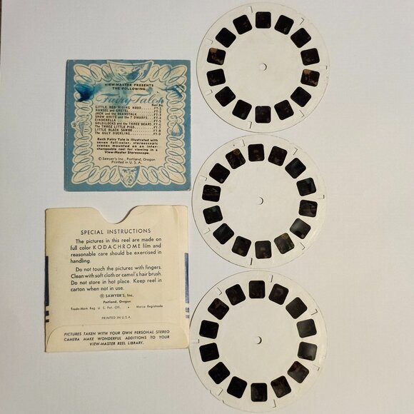 VINTAGE Snow White and the Seven Dwarfs View Master Reels x 3 with Booklet - Picture 2 of 7
